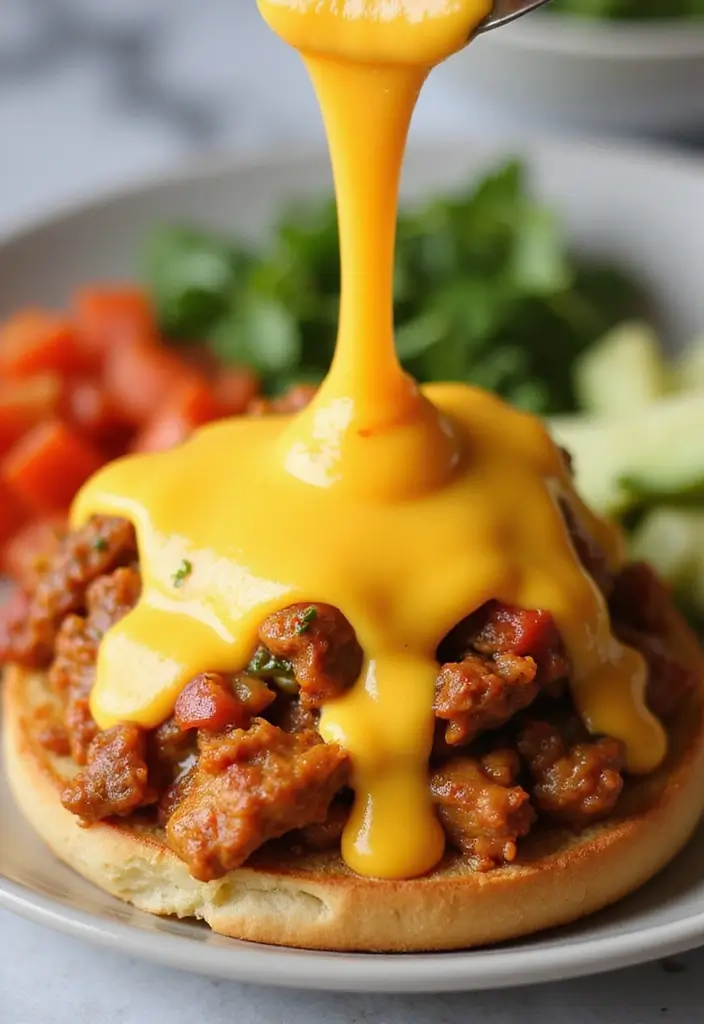 26 Cajun Chicken Sloppy Joes That Are Spicy & Savory - 11. Cajun Chicken Sloppy Joes with Cheese Sauce