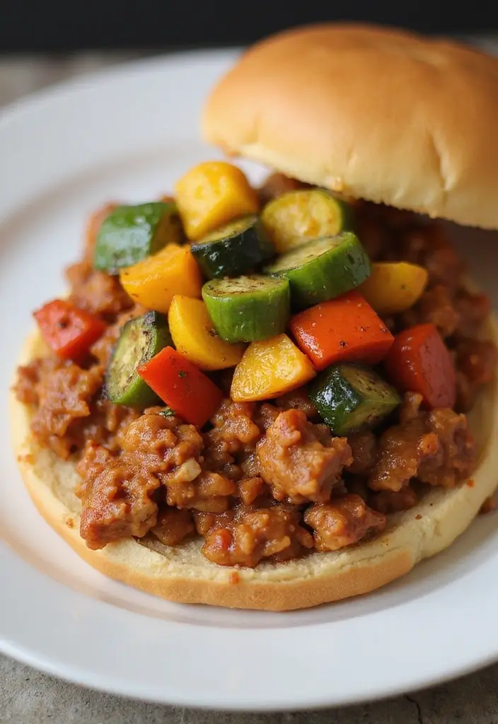 26 Cajun Chicken Sloppy Joes That Are Spicy & Savory - 12. Cajun Chicken Sloppy Joes with Roasted Veggies