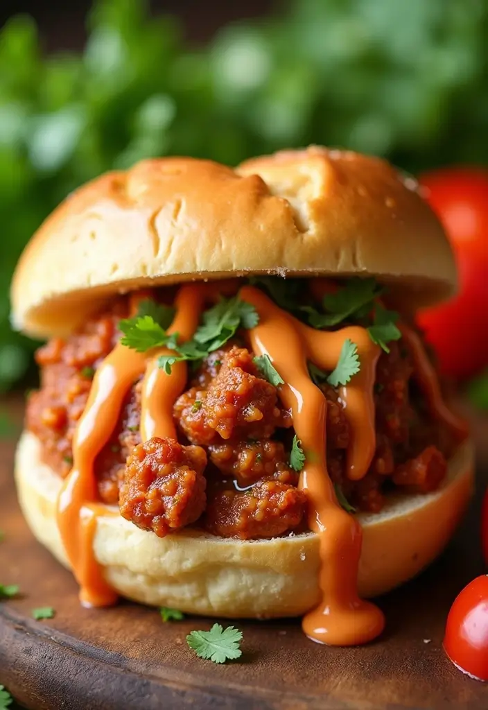 26 Cajun Chicken Sloppy Joes That Are Spicy & Savory - 18. Cajun Chicken Sloppy Joes with Sriracha Mayo