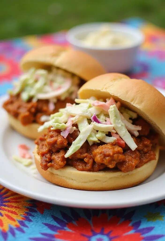 26 Cajun Chicken Sloppy Joes That Are Spicy & Savory - 5. Cajun Chicken Sloppy Joes with Coleslaw