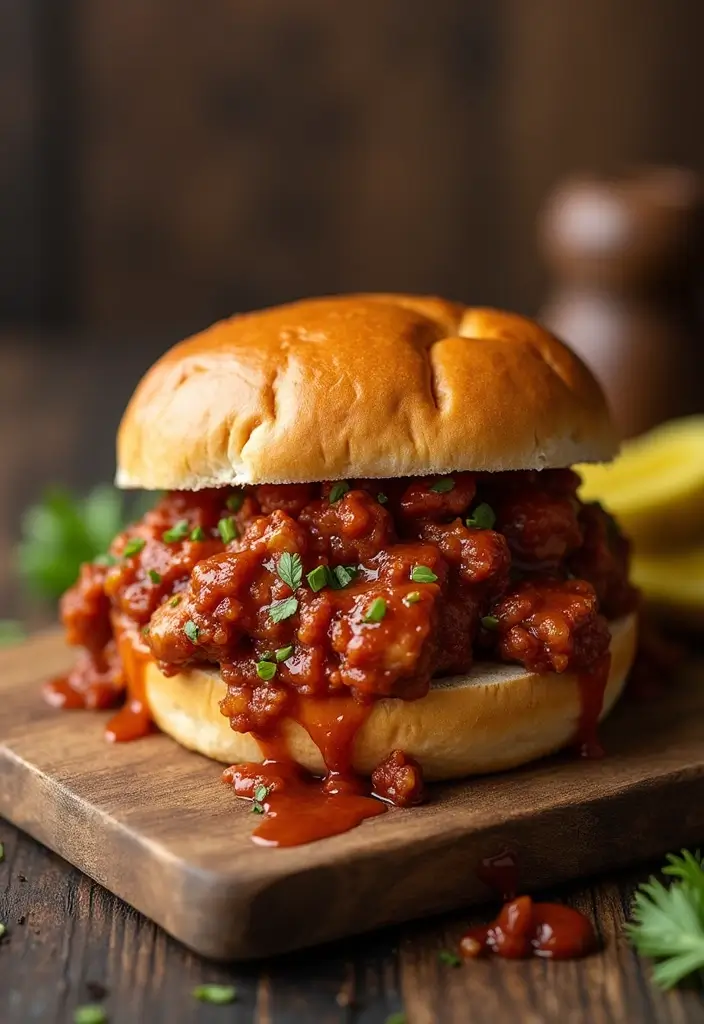 26 Cajun Chicken Sloppy Joes That Are Spicy & Savory - 7. BBQ Cajun Chicken Sloppy Joes