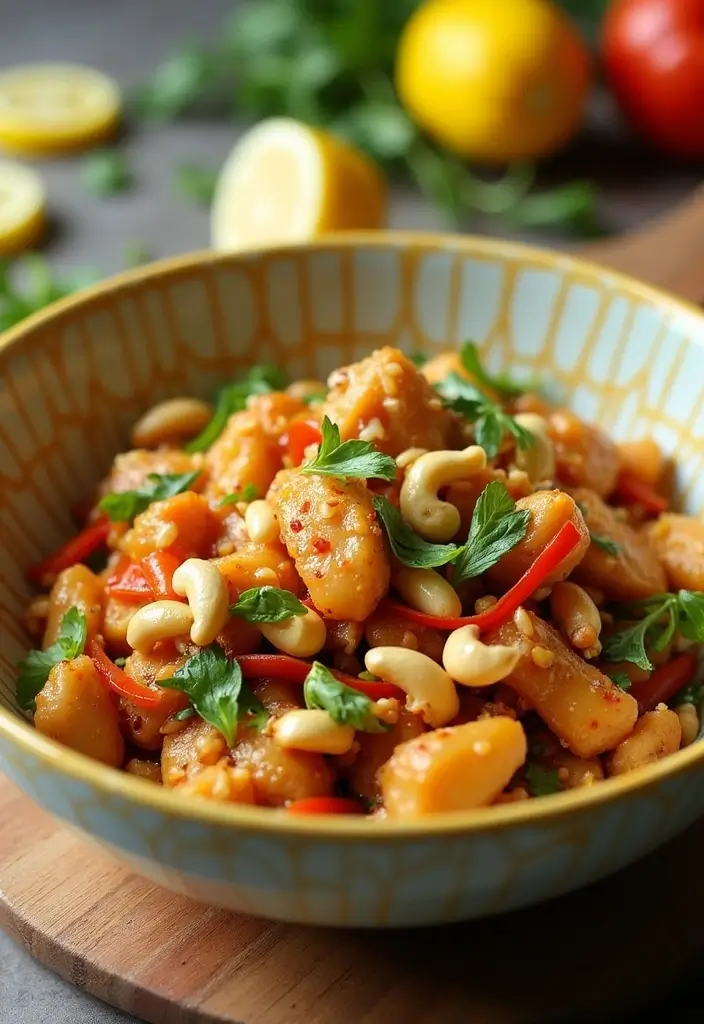 27 Chicken Cashew Stir Fry Recipes That Are Nutty & Delicious - 26. Lemon Pepper Chicken Cashew Stir Fry