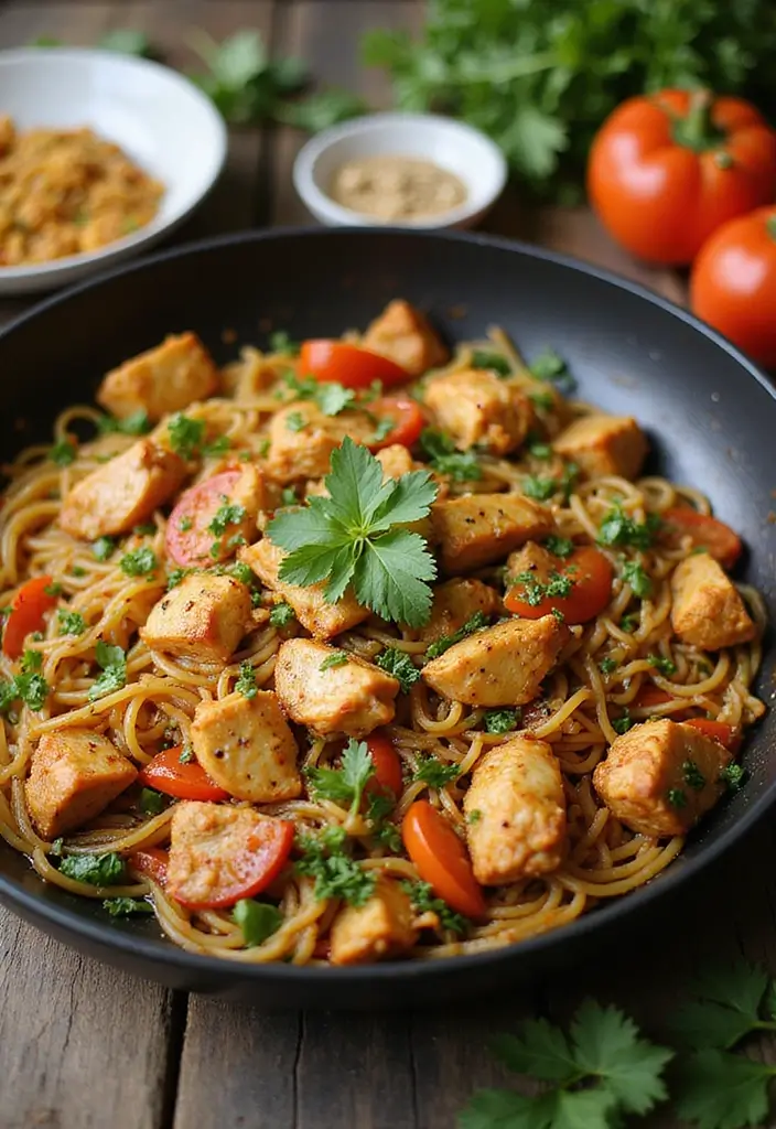 27 Chicken Noodle Stir Fry Recipes That Are Fast & Flavorful - 11. One-Pan Chicken and Veggie Noodle Stir Fry