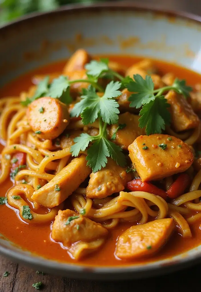 27 Chicken Noodle Stir Fry Recipes That Are Fast & Flavorful - 20. Curry Chicken Noodle Stir Fry