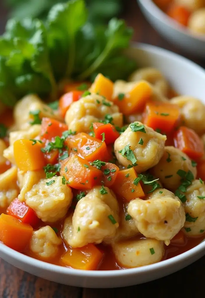 27 Chicken and Dumplings with Bisquick Recipes That Are Foolproof - 18. Veggie-Packed Chicken and Dumplings