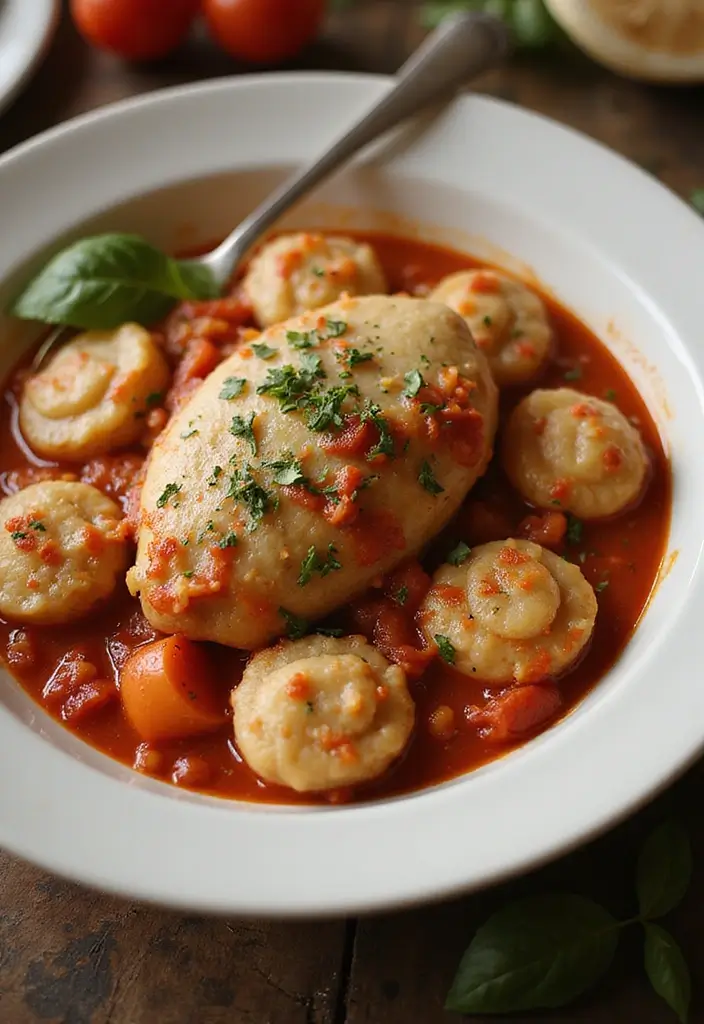 27 Chicken and Dumplings with Bisquick Recipes That Are Foolproof - 19. Italian Chicken and Dumplings