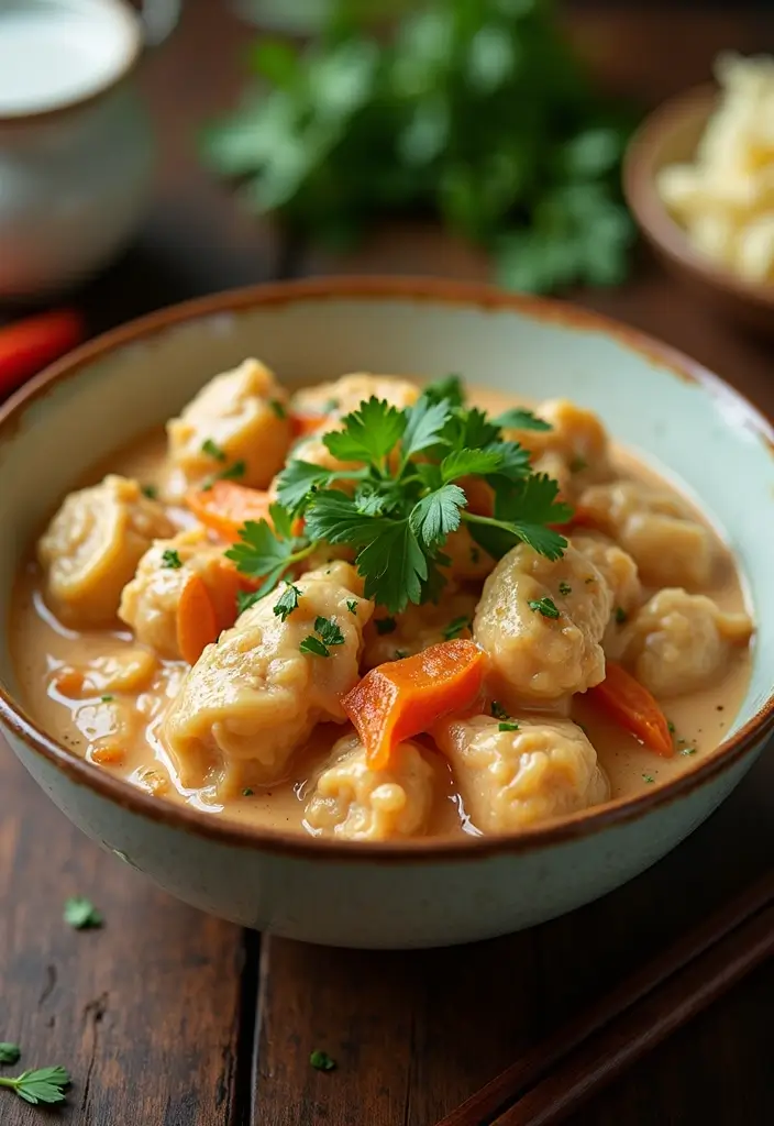 27 Chicken and Dumplings with Bisquick Recipes That Are Foolproof - 20. Thai Chicken and Dumplings