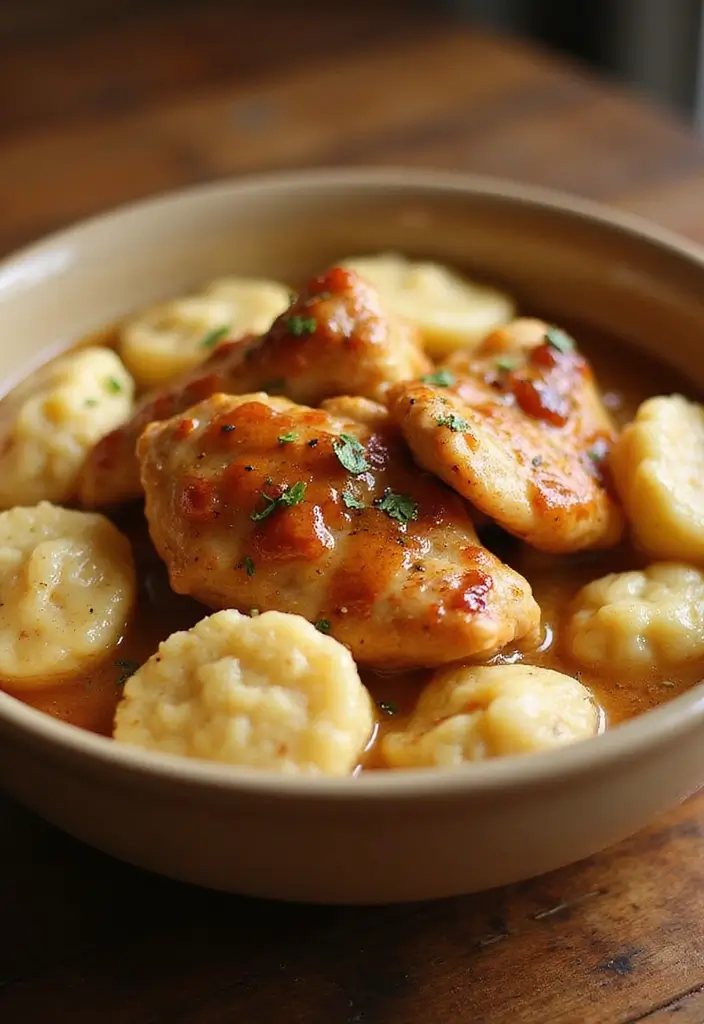 27 Chicken and Dumplings with Bisquick Recipes That Are Foolproof - 24. Maple Glazed Chicken and Dumplings