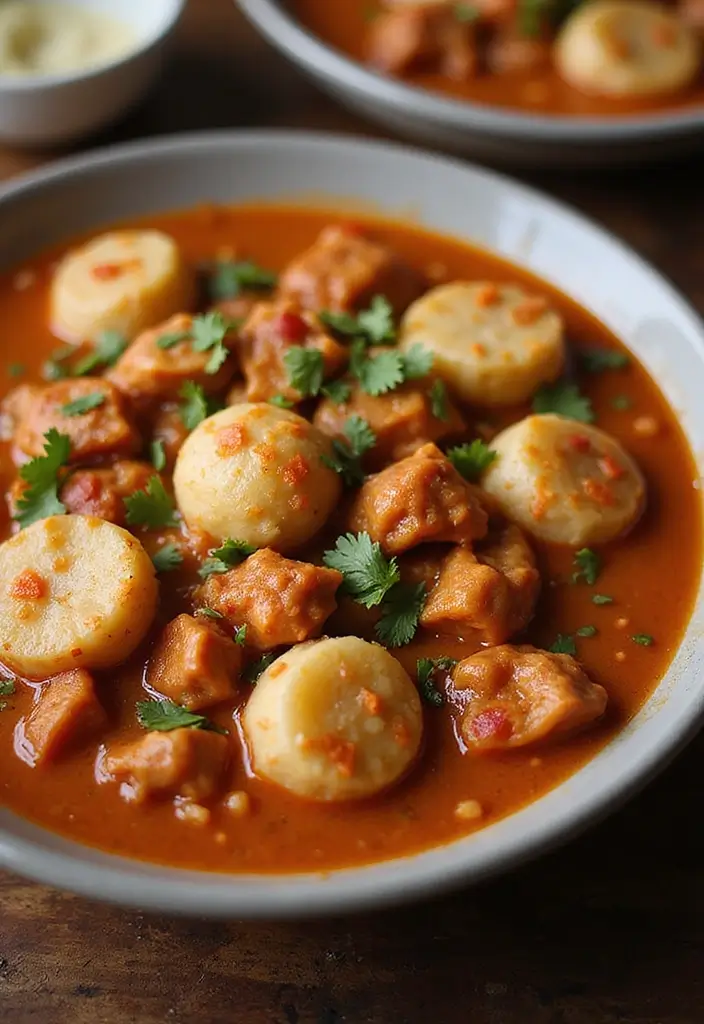 27 Chicken and Dumplings with Bisquick Recipes That Are Foolproof - 26. Chili Chicken and Dumplings