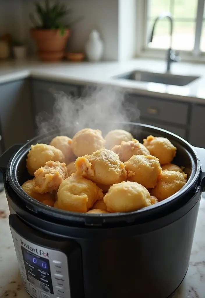 27 Chicken and Dumplings with Bisquick Recipes That Are Foolproof - 6. Instant Pot Chicken and Dumplings