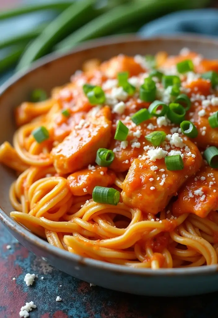 27 Chicken and Noodle Recipes That Are Comfort in a Bowl - 12. Buffalo Chicken Pasta