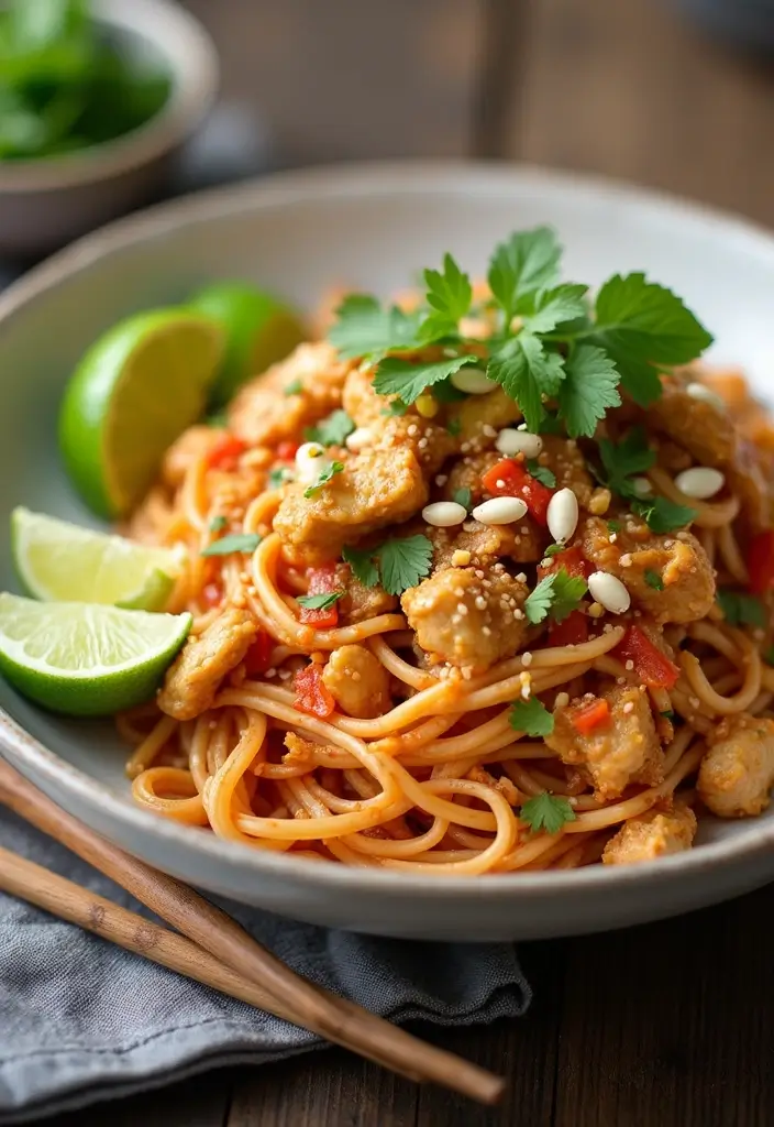 27 Chicken and Noodle Recipes That Are Comfort in a Bowl - 13. Chicken Pad Thai