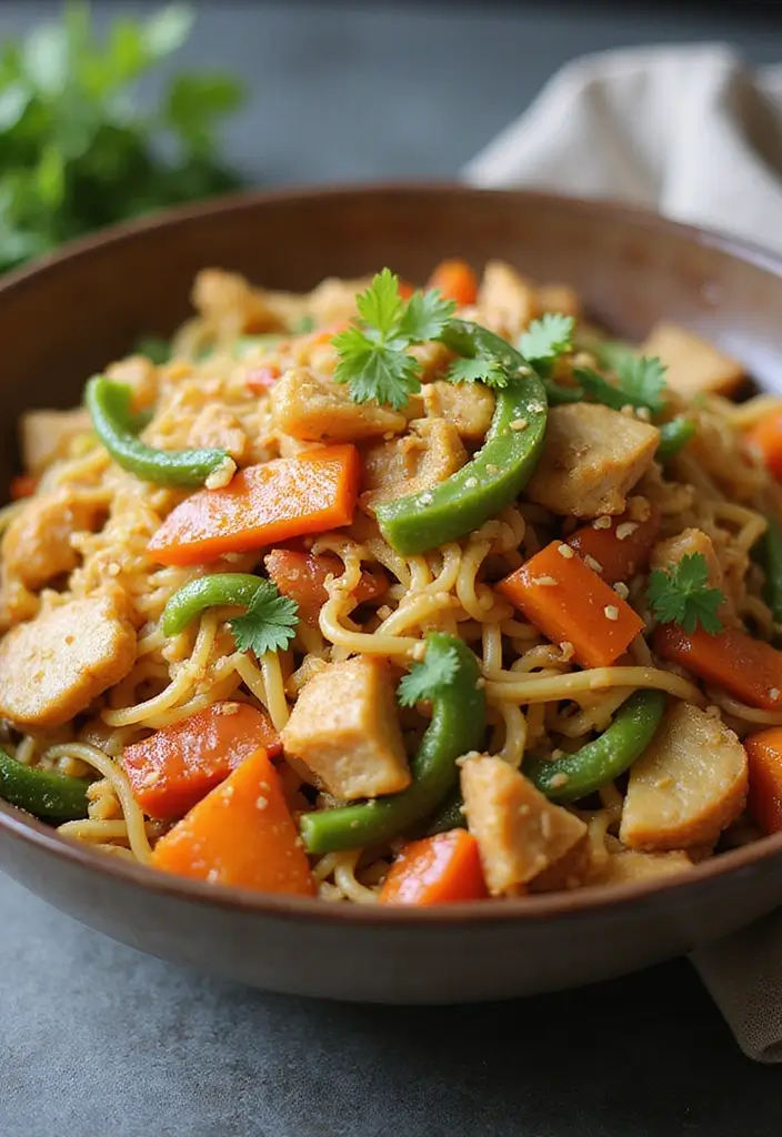 27 Chicken and Noodle Recipes That Are Comfort in a Bowl - 18. Chicken and Vegetable Noodle Stir-fry