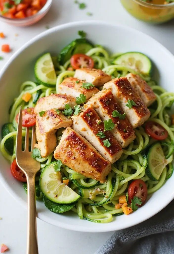 27 Chicken and Noodle Recipes That Are Comfort in a Bowl - 23. Chicken and Zucchini Noodles