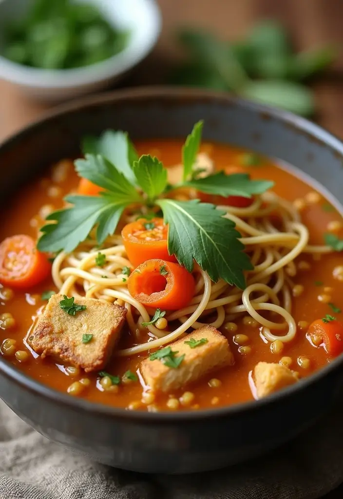27 Chicken and Noodle Recipes That Are Comfort in a Bowl - 26. Chicken and Lentil Noodle Soup