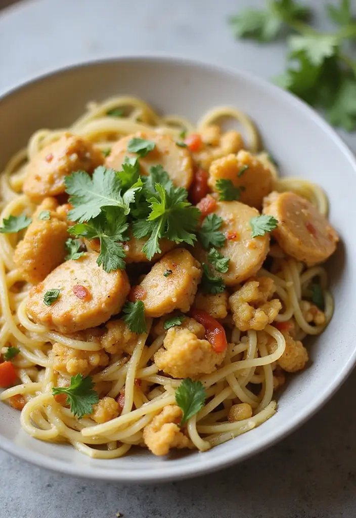 27 Chicken and Noodle Recipes That Are Comfort in a Bowl - 27. Chicken and Cauliflower Noodles