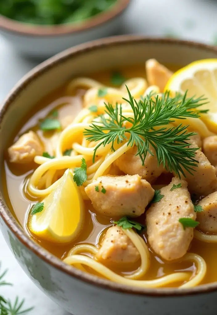 27 Chicken and Noodle Recipes That Are Comfort in a Bowl - 7. Lemon Chicken Noodle Soup
