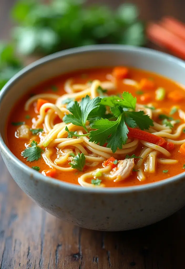 27 Chicken and Noodle Recipes That Are Comfort in a Bowl - 9. Thai Chicken Noodle Soup