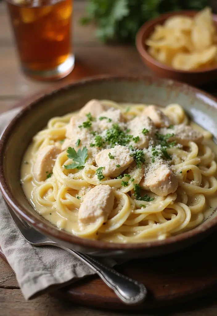 27 Easy Rotisserie Chicken Recipes That Reinvent Leftovers - 1. Creamy Chicken Alfredo