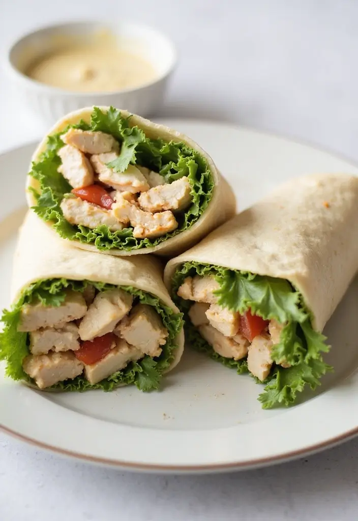 27 Easy Rotisserie Chicken Recipes That Reinvent Leftovers - 11. Chicken Caesar Wraps