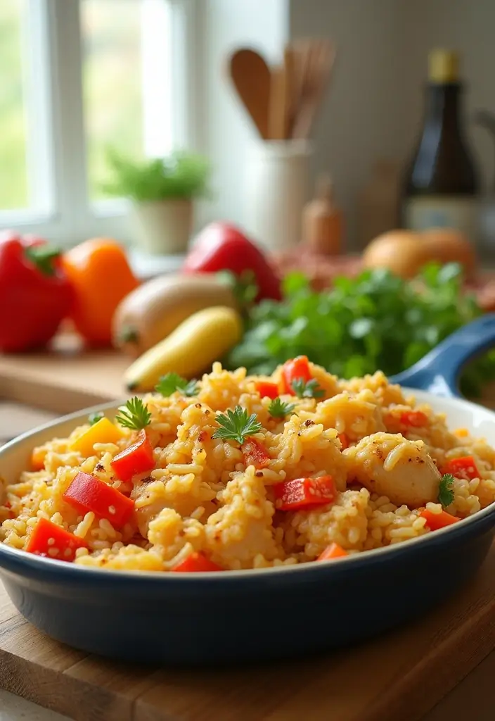 27 Healthy Chicken and Rice Casserole Recipes That Are Family-Friendly 15 27 Healthy Chicken and Rice Casserole Recipes That Are Family-Friendly - 14. Chicken and Rice Casserole with Bell Peppers