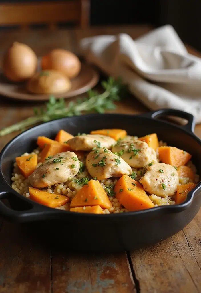 27 Healthy Chicken and Rice Casserole Recipes That Are Family-Friendly 18 27 Healthy Chicken and Rice Casserole Recipes That Are Family-Friendly - 17. Chicken and Rice Casserole with Sweet Potatoes