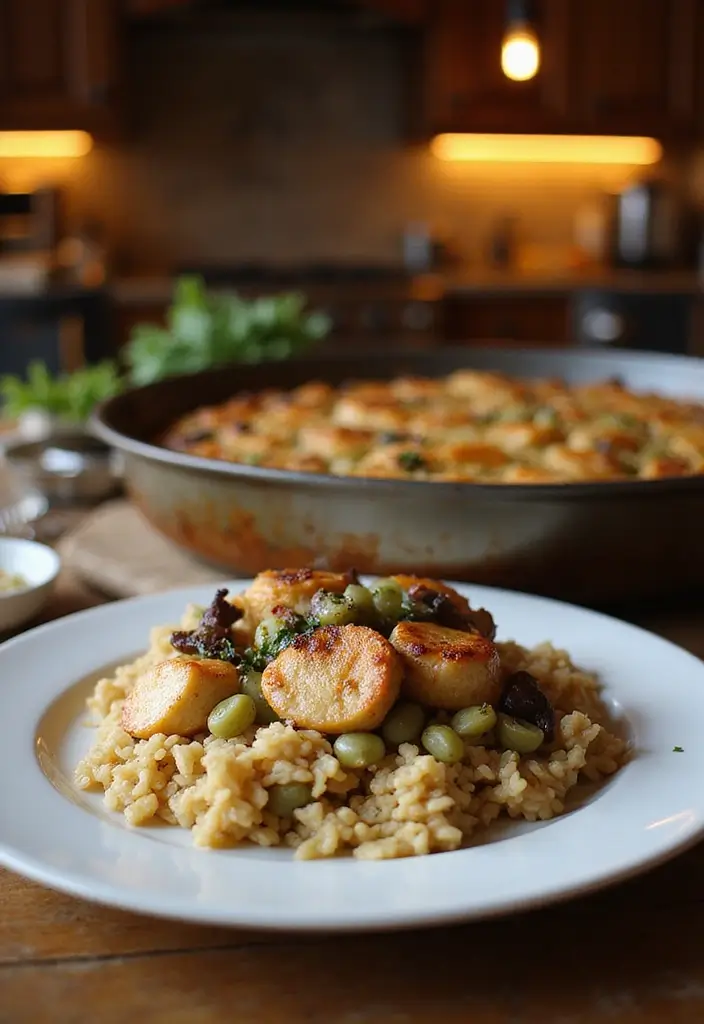 27 Healthy Chicken and Rice Casserole Recipes That Are Family-Friendly 20 27 Healthy Chicken and Rice Casserole Recipes That Are Family-Friendly - 19. Chicken and Rice Casserole with Portobello Mushrooms