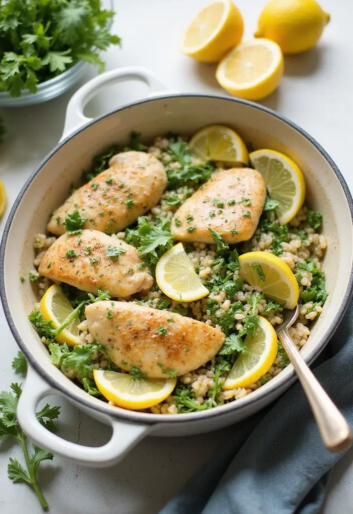 27 Healthy Chicken and Rice Casserole Recipes That Are Family-Friendly 6 27 Healthy Chicken and Rice Casserole Recipes That Are Family-Friendly - 5. Lemon Herb Chicken and Rice Casserole