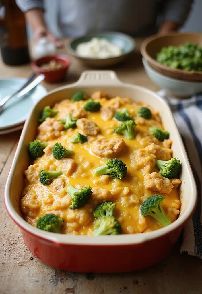 27 Healthy Chicken and Rice Casserole Recipes That Are Family-Friendly 9 27 Healthy Chicken and Rice Casserole Recipes That Are Family-Friendly - 8. Cheesy Chicken and Rice Casserole with Broccoli