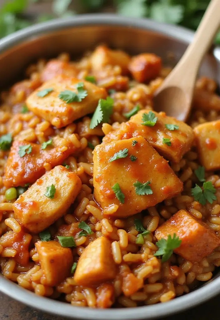 27 Honey BBQ Chicken and Rice Recipes That Are Sweet & Smoky - 11. Honey BBQ Chicken & Vegetable Rice Casserole