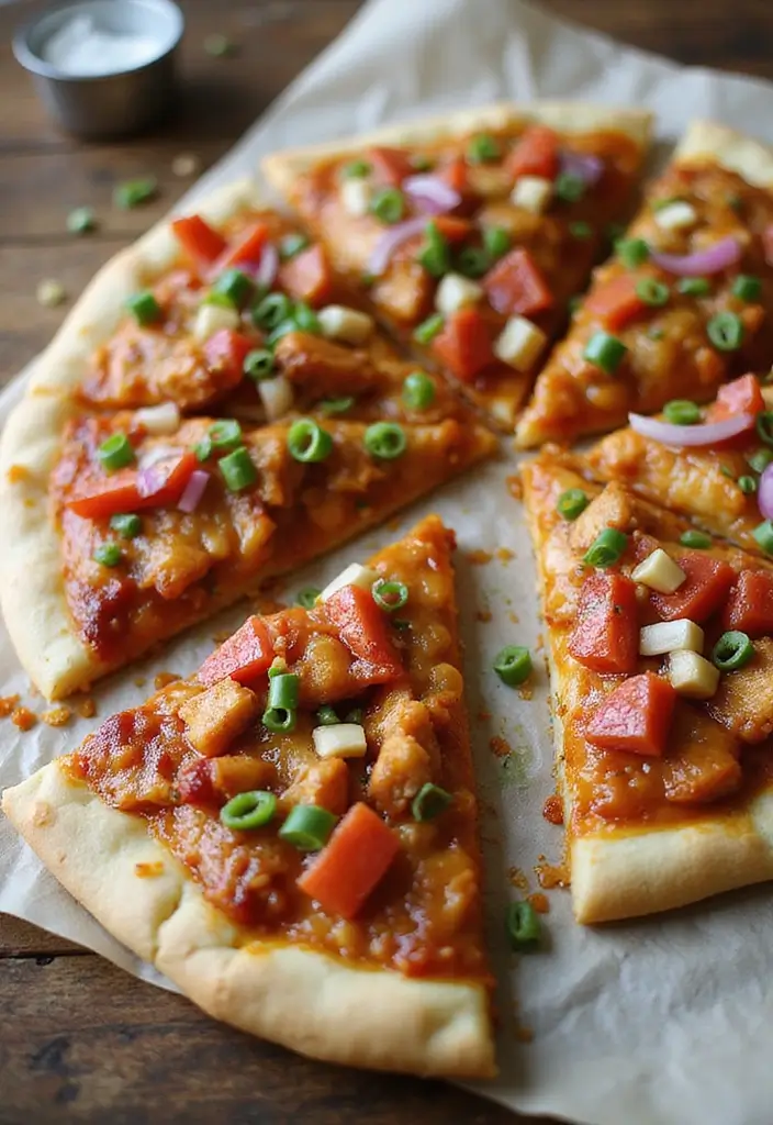 27 Honey BBQ Chicken and Rice Recipes That Are Sweet & Smoky - 14. Honey BBQ Chicken Pizza with Rice Crust