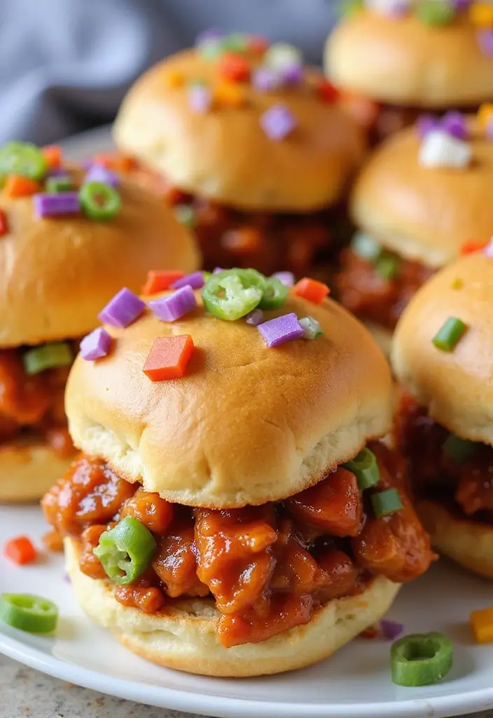 27 Honey BBQ Chicken and Rice Recipes That Are Sweet & Smoky - 23. Honey BBQ Chicken & Rice Sliders