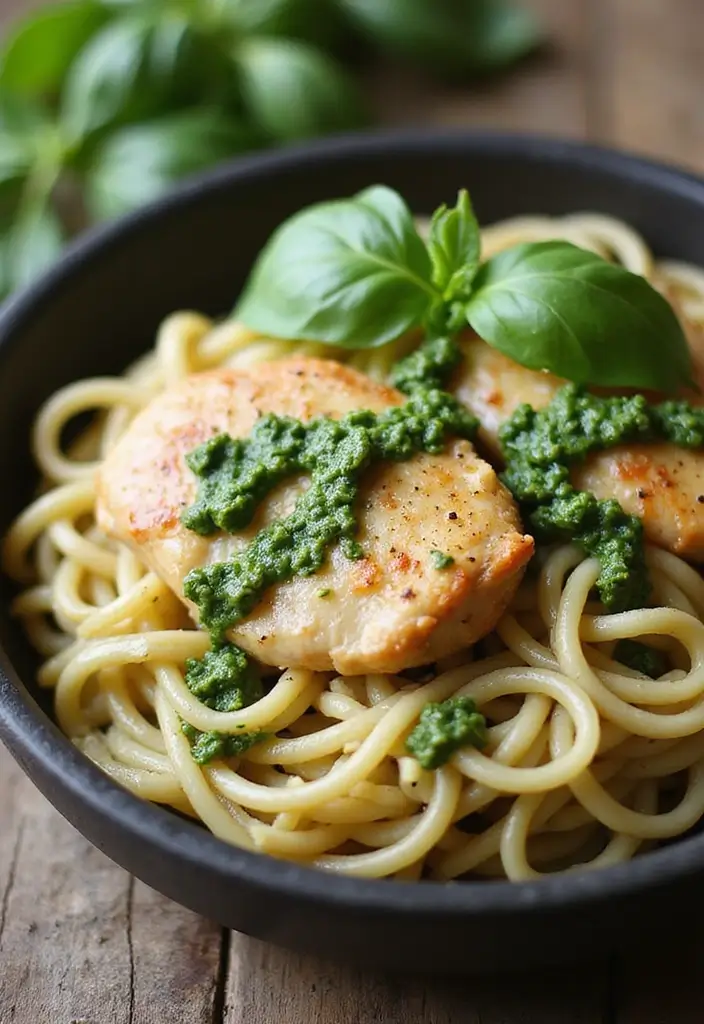 27 Low Carb Chicken Alfredo Recipes That Are Creamy and Filling - 11. Low Carb Chicken Alfredo with Pesto