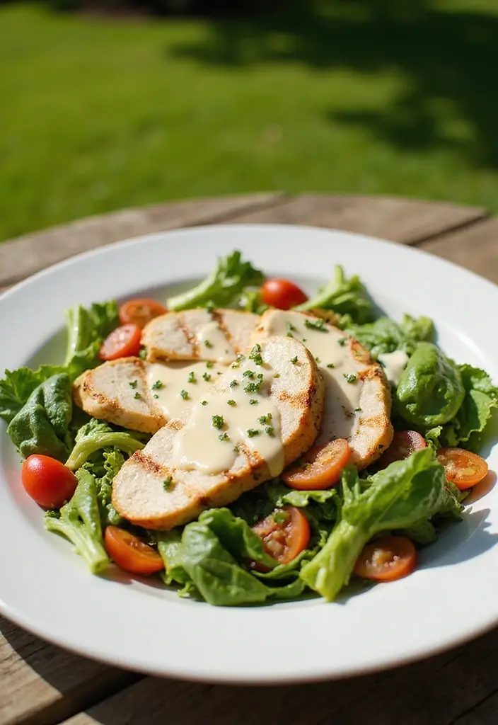 27 Low Carb Chicken Alfredo Recipes That Are Creamy and Filling - 12. Chicken Alfredo Salad