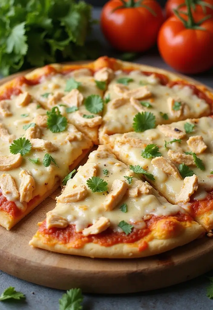 27 Low Carb Chicken Alfredo Recipes That Are Creamy and Filling - 13. Low Carb Alfredo Pizza with Chicken