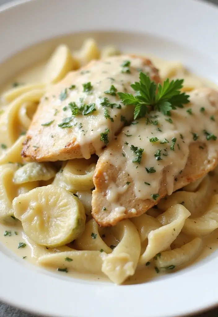 27 Low Carb Chicken Alfredo Recipes That Are Creamy and Filling - 20. Creamy Chicken Alfredo with Artichokes