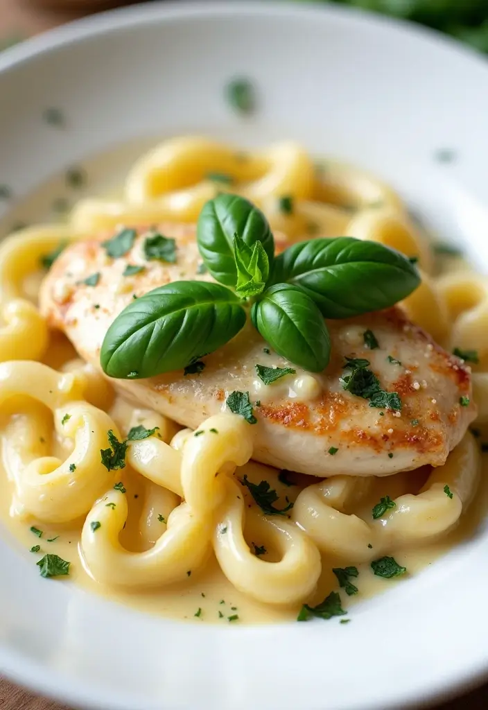 27 Low Carb Chicken Alfredo Recipes That Are Creamy and Filling - 23. Chicken Alfredo with Fresh Basil