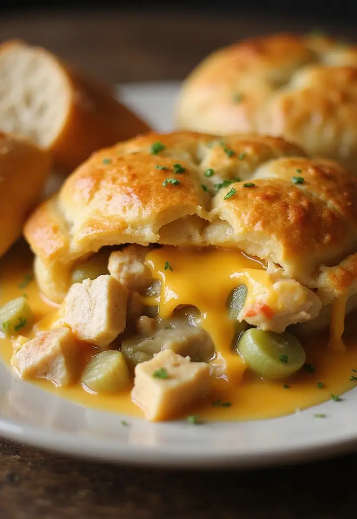 27 Paula Deen Chicken Pot Pie Recipes That Are Rich & Buttery 21 27 Paula Deen Chicken Pot Pie Recipes That Are Rich & Buttery - 4. Cheesy Chicken Pot Pie