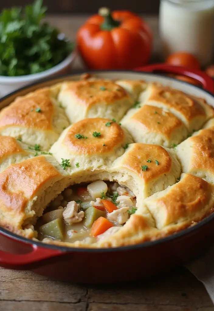 27 Paula Deen Chicken Pot Pie Recipes That Are Rich & Buttery 33 27 Paula Deen Chicken Pot Pie Recipes That Are Rich & Buttery - 6. Chicken Pot Pie with Biscuit Topping