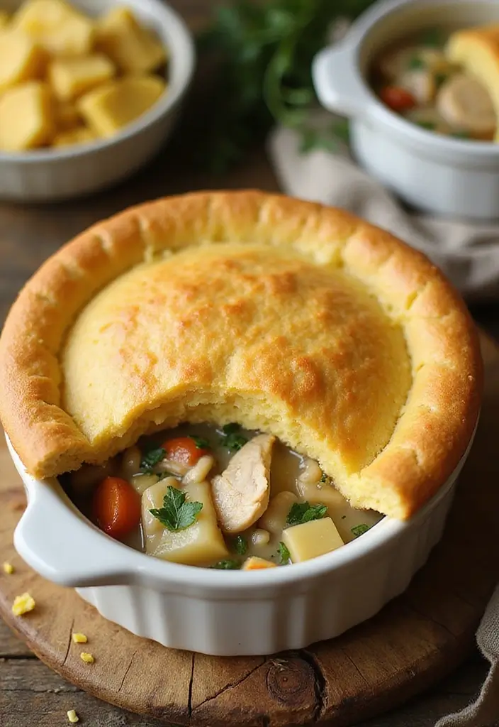 27 Paula Deen Chicken Pot Pie Recipes That Are Rich & Buttery 50 27 Paula Deen Chicken Pot Pie Recipes That Are Rich & Buttery - 9. Chicken Pot Pie with Cornbread Crust