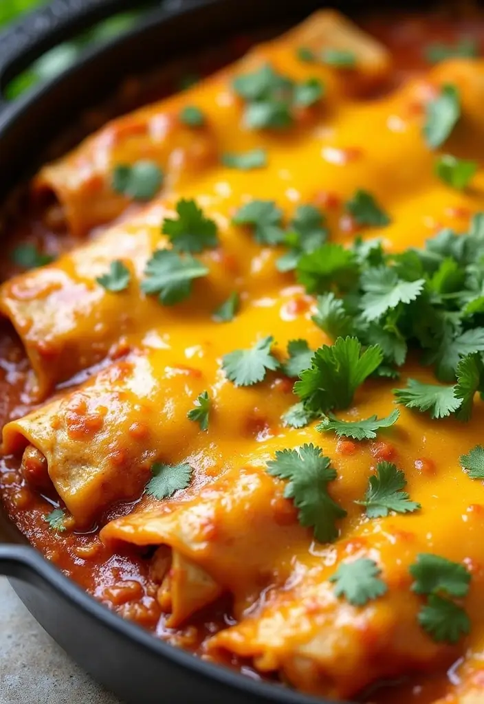 27 Salsa Verde Chicken Enchiladas Recipes That Are Cheesy & Tangy - 18. One-Pot Salsa Verde Chicken Enchiladas