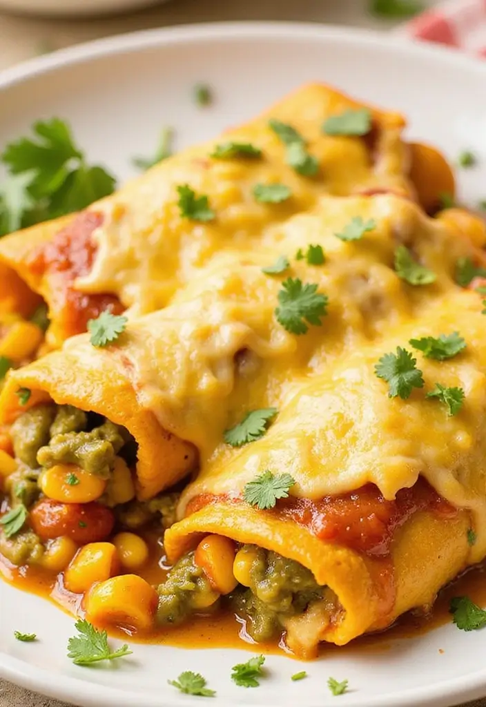 27 Salsa Verde Chicken Enchiladas Recipes That Are Cheesy & Tangy - 7. Cheesy Salsa Verde Chicken Enchiladas with Corn