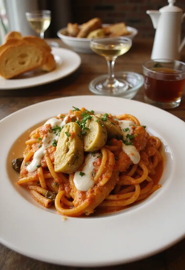 27 Spicy Cajun Chicken Pasta Recipes That Bring the Heat - 12. Spicy Cajun Chicken Pasta with Artichokes