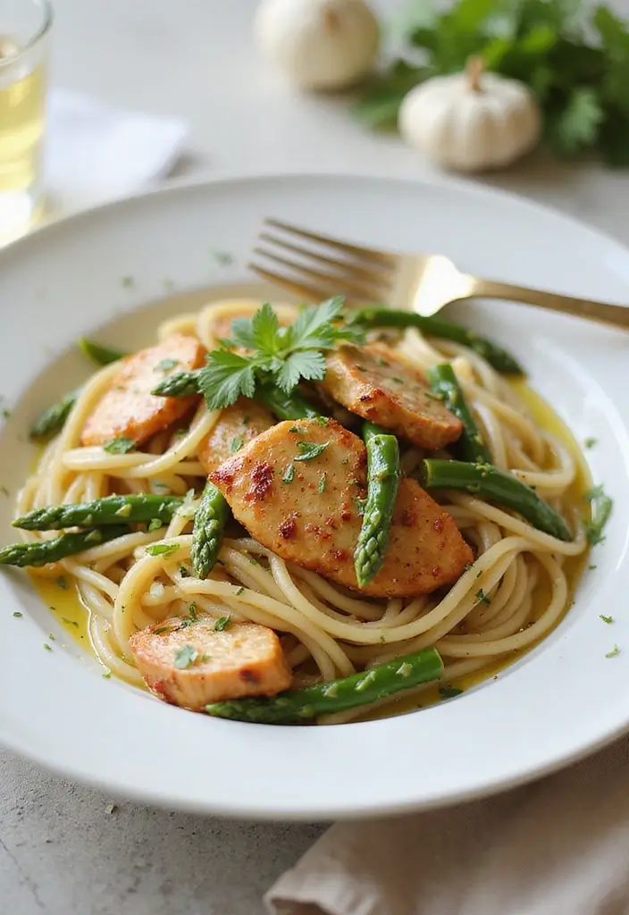 27 Spicy Cajun Chicken Pasta Recipes That Bring the Heat - 15. Cajun Chicken Pasta with Asparagus