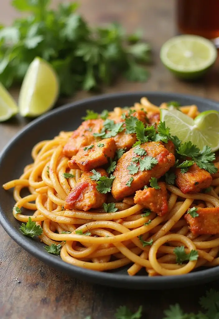 27 Spicy Cajun Chicken Pasta Recipes That Bring the Heat - 24. Spicy Cajun Chicken Pasta with Cilantro and Lime