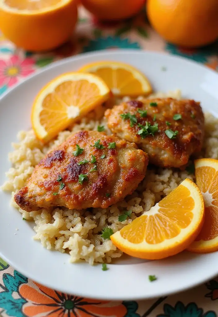 28 Brown Sugar Chicken Crockpot Recipes That Cook Themselves - 13. Orange Brown Sugar Chicken