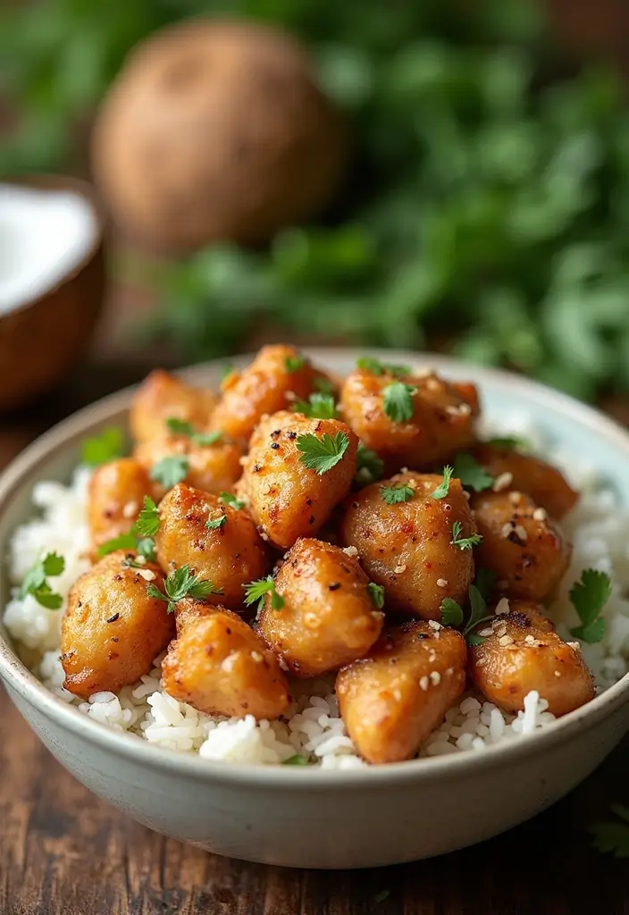 28 Brown Sugar Chicken Crockpot Recipes That Cook Themselves - 15. Brown Sugar Coconut Chicken