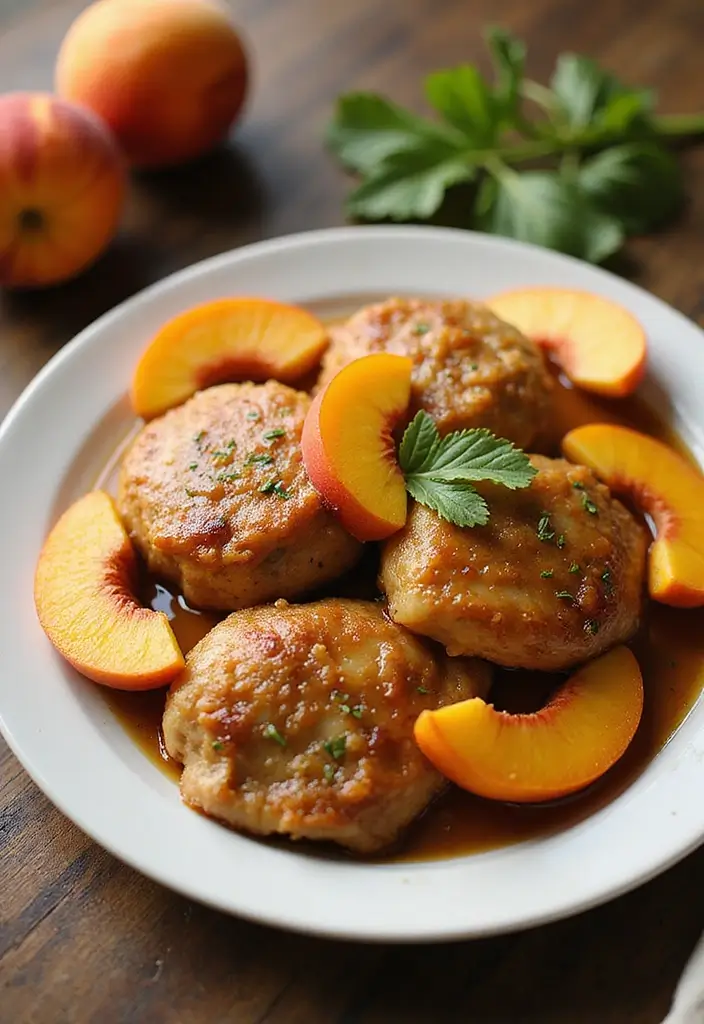 28 Brown Sugar Chicken Crockpot Recipes That Cook Themselves - 16. Brown Sugar Peach Chicken