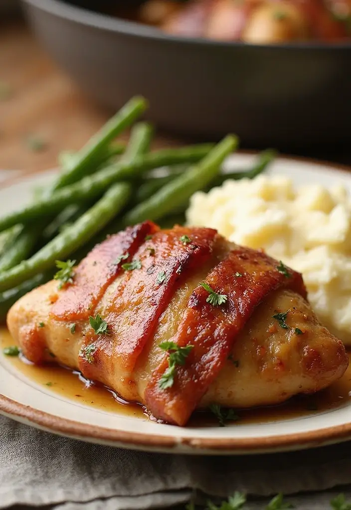 28 Brown Sugar Chicken Crockpot Recipes That Cook Themselves - 18. Brown Sugar Bacon-Wrapped Chicken