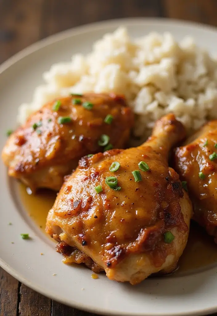 28 Brown Sugar Chicken Crockpot Recipes That Cook Themselves - 4. Garlic Brown Sugar Chicken Thighs
